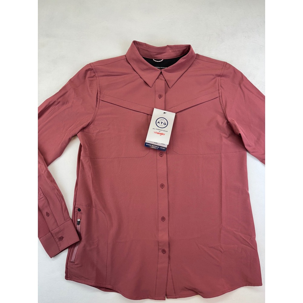 Wrangler ATG X All Terrain Gear Shirt Women's Medium‎ Button Western Mauve New - Picture 4 of 12